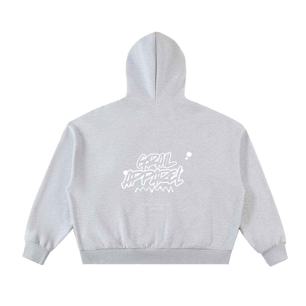 GRAILS Fleeced Full-Zip Boxy Hoodie
