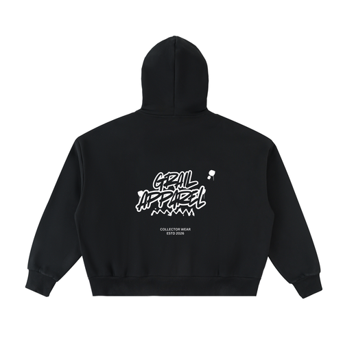 GRAILS Fleeced Full-Zip Boxy Hoodie