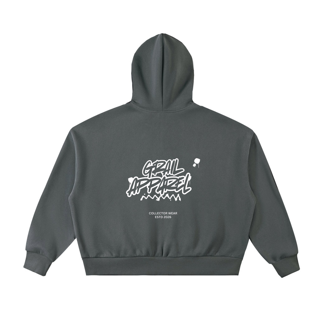 GRAILS Fleeced Full-Zip Boxy Hoodie