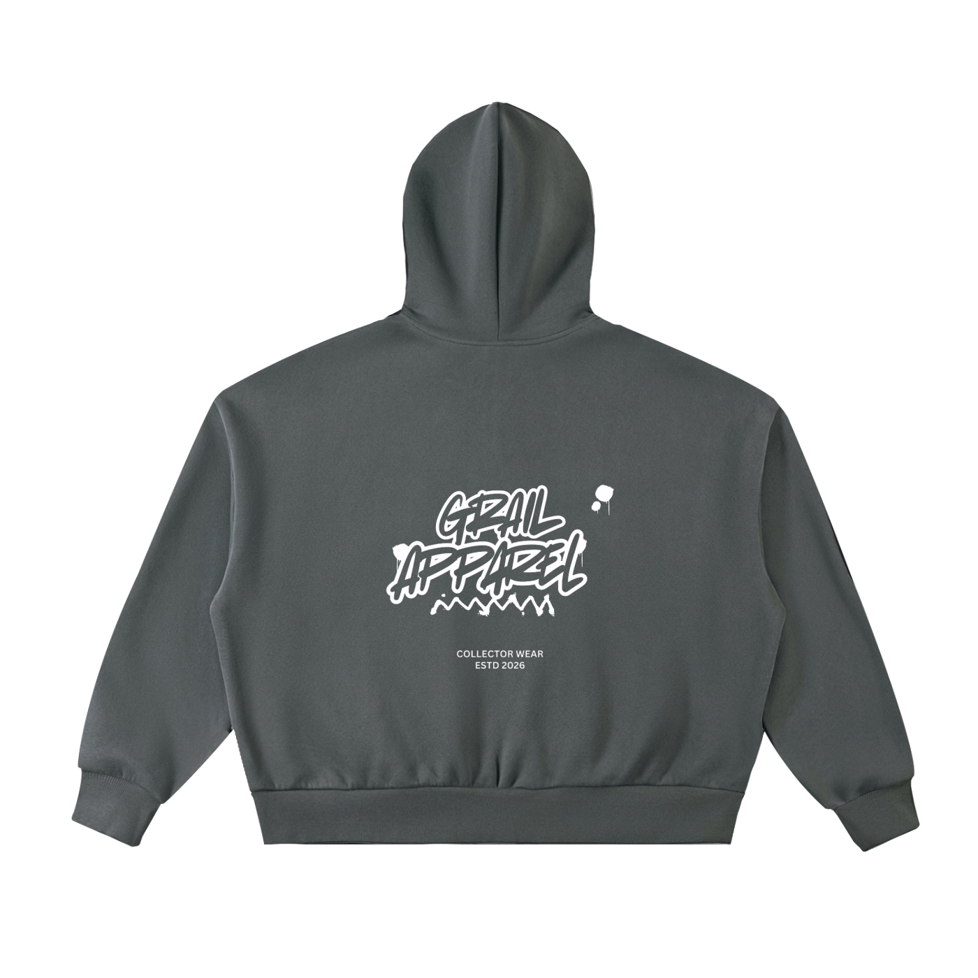 GRAILS Fleeced Full-Zip Boxy Hoodie